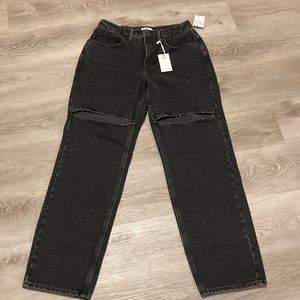 Good America 90’s with thigh slits